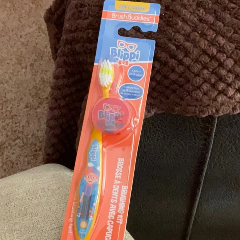 Hot Wheels brush buddies toothbrush set with cup and Blippi brush set - boys